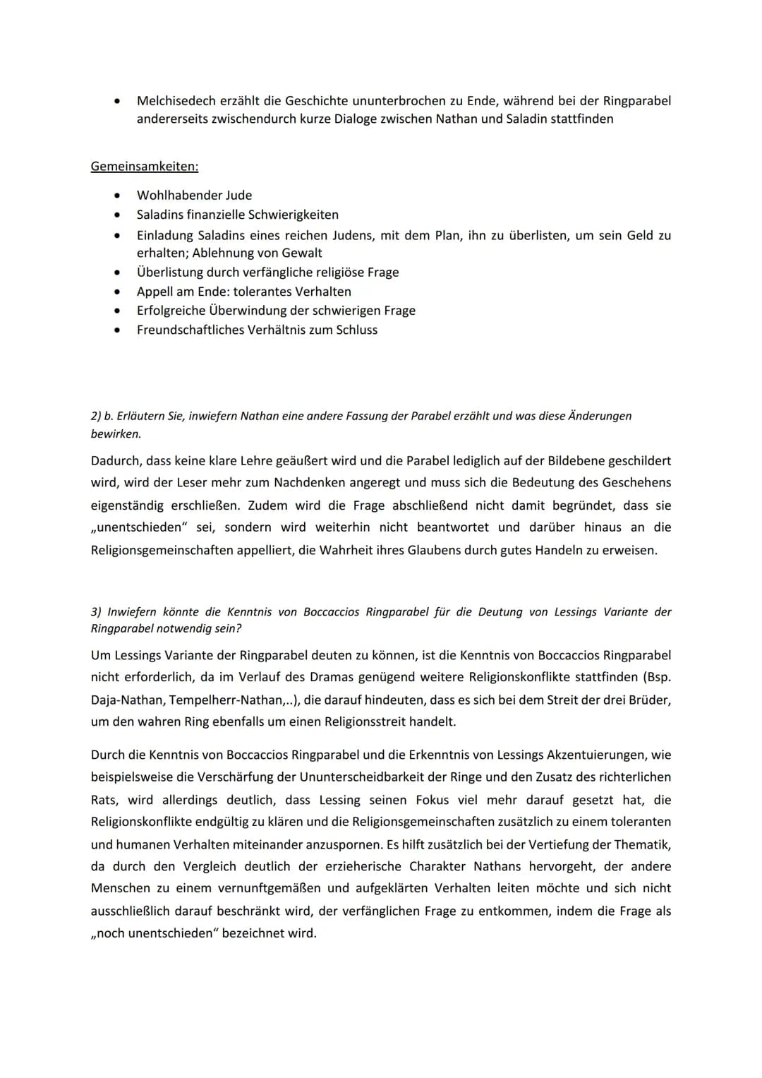 EVA Aufgaben 17.12.2021
O
1) Erschließen Sie die Handlung von Boccaccios Ringparabel (Buch, S.173-176). Markieren Sie dazu die
Hauptfiguren 