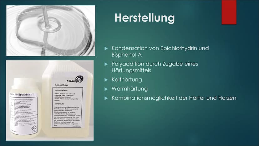 Epoxidharz CH3
VON JULIA TERLINDE
YIUR
O Inhalt
Geschichtlicher Hintergrund
▶ Formeln und Reaktionsgleichungen
▸ Eigenschaften
► Herstellung