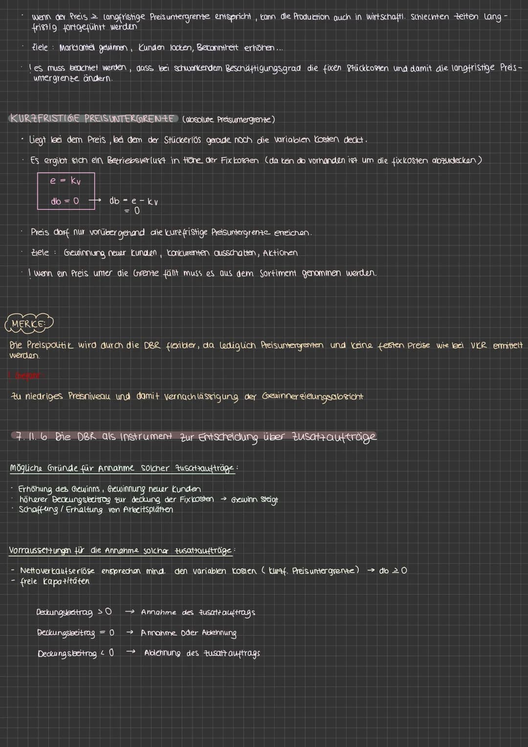 Nettoverkaufserlöse
variable kosten
= Deckungsbeitrag
Deckungsbeitrag gibt an, welchen Beitrag ein Produkt zur Deckung der Fixkosten leistet