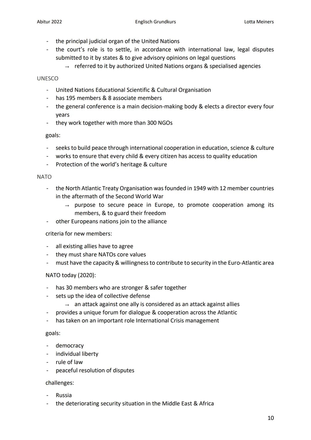 Abitur 2022
dimensions of globalization
economic dimension:
Englisch Grundkurs
Globalization
1. definitions of globalization
integration/con