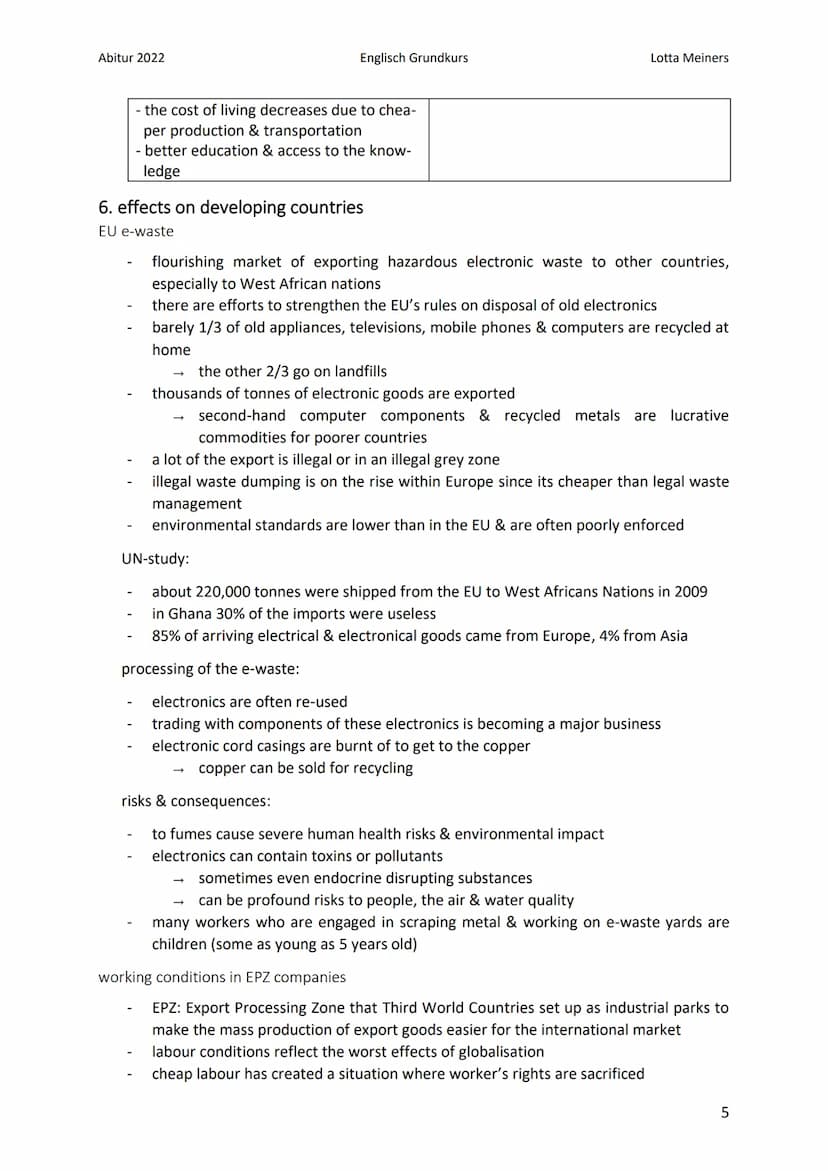 Abitur 2022
dimensions of globalization
economic dimension:
Englisch Grundkurs
Globalization
1. definitions of globalization
integration/con