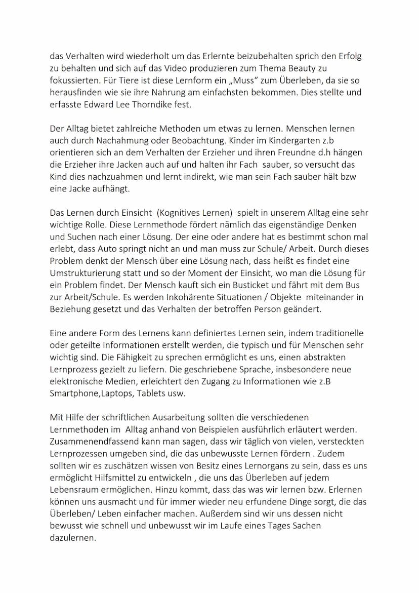 Lernen im Alltag und das Lerntier Mensch
Schriftliche Ausarbeitung zum Thema:
A
(((p))
NEUES
LERNEN
15
100 Heutzutage lernen Menschen im All