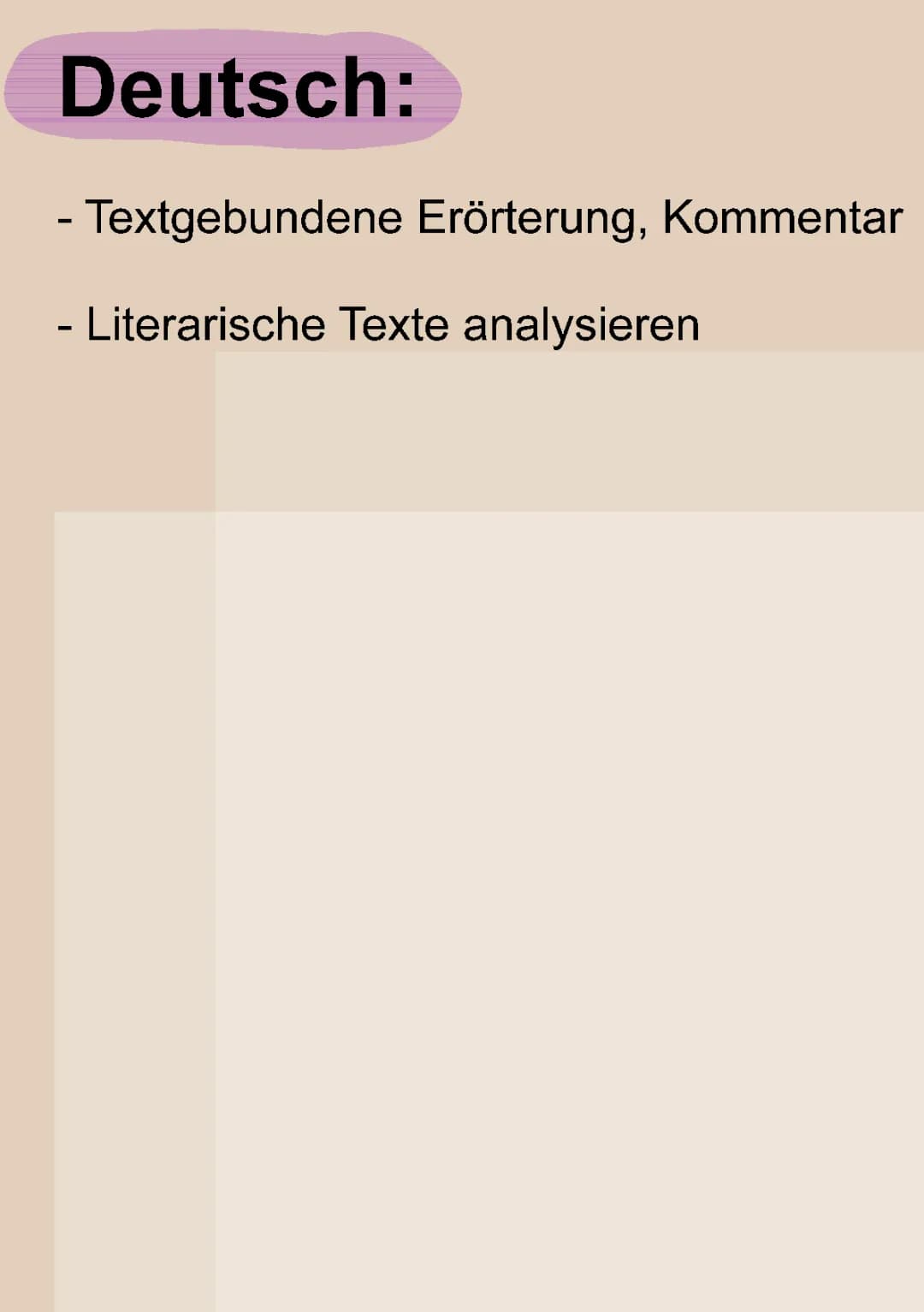 Erörterung & literarische Texte