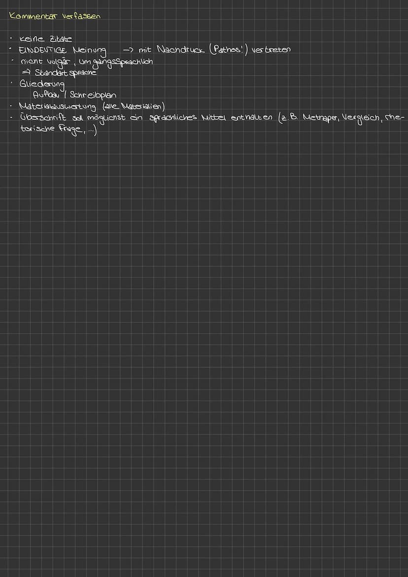 Deutsch:
- Textgebundene Erörterung, Kommentar
Literarische Texte analysieren Erörterung Text gebundene Erörterung
Schrittanleitung.
1) Vors