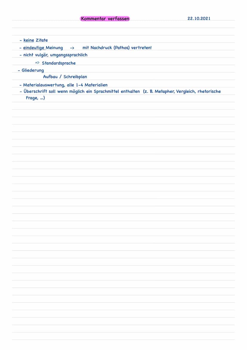 Deutsch:
- Textgebundene Erörterung, Kommentar
Literarische Texte analysieren Erörterung Text gebundene Erörterung
Schrittanleitung.
1) Vors