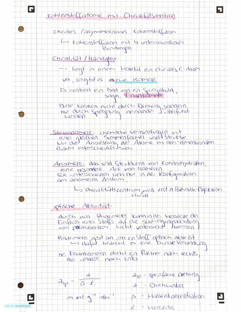 L
Made with Goodnotes
Kohlen
hydrate
& Peptide
- Monosaccharide
-Kohlenstoffatome mit Chiralitätszentren
-Fischer - Projection, Haworth - Pr