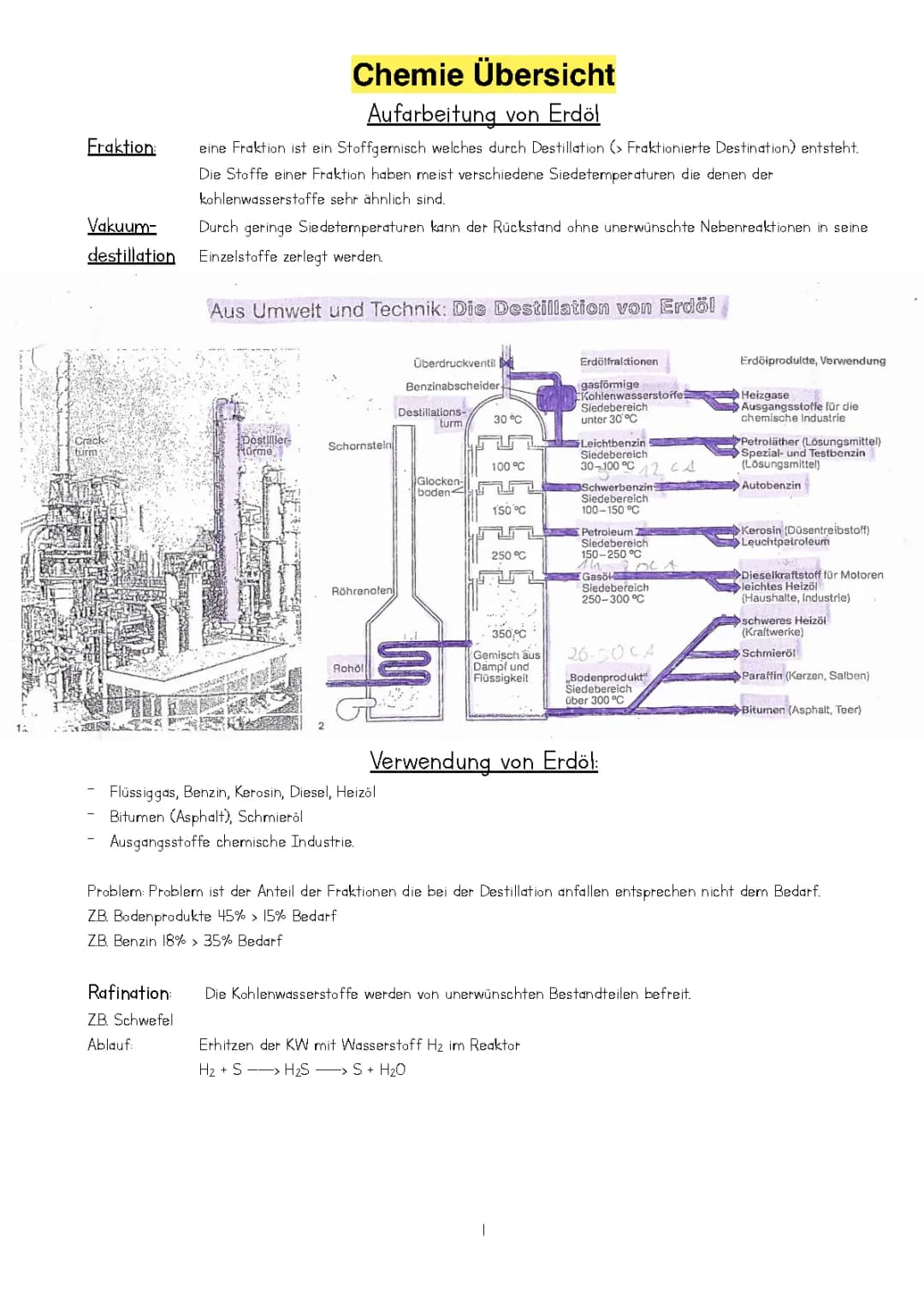 Aufbereitung von Erdöl | Alkohole | Alkanole | Ethanol | Oxidationszahlen  