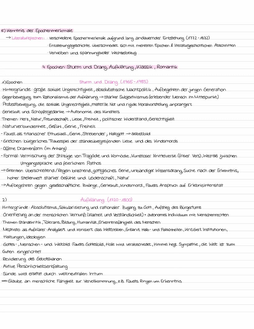 Deutsch Lernzettel Faust
1) Kenntnis des Menschenbildes im „Prolog im Himmel"
-> Menschenbild des Herrn:
Faust ist der Knecht des Herrn → de