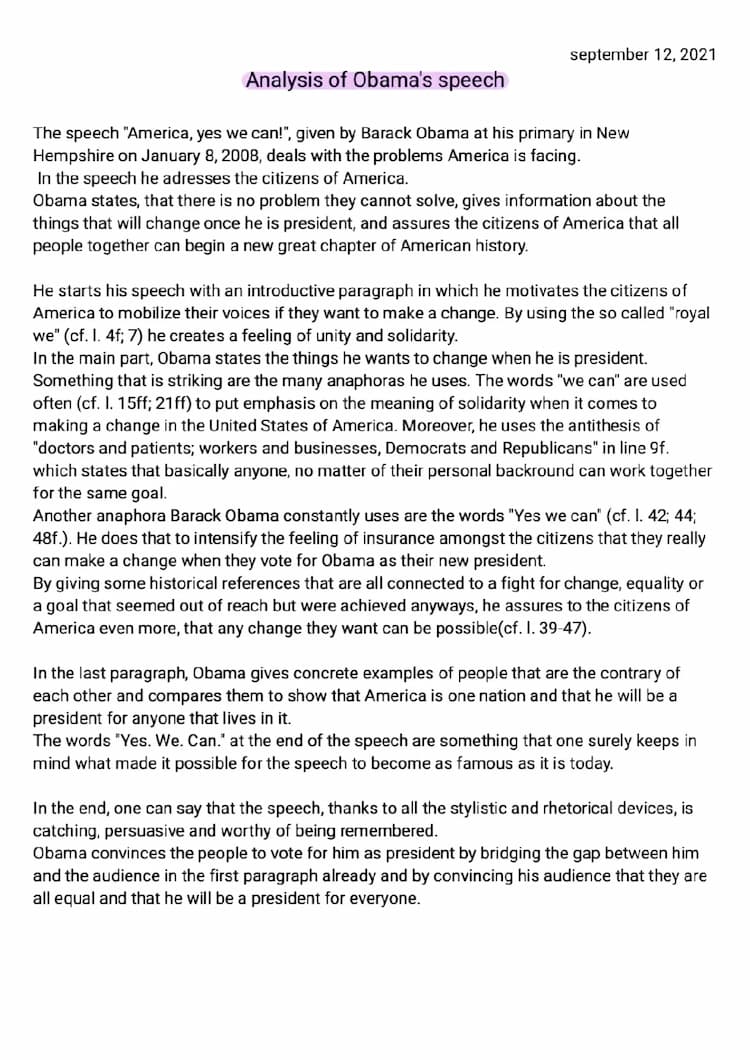 Know Analysis of Obama's "Yes we can!" speech thumbnail