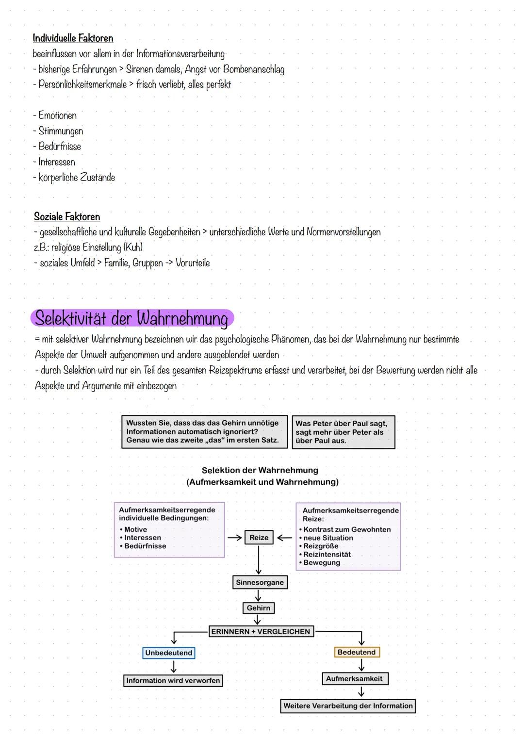 Sinn
Sinnesorgan
Sinneszellen
Auslöser der
Wahrnehmung
Definition Wahrnehmung:
Wahrnehmung ist der Prozess und das Ergebnis der Informations