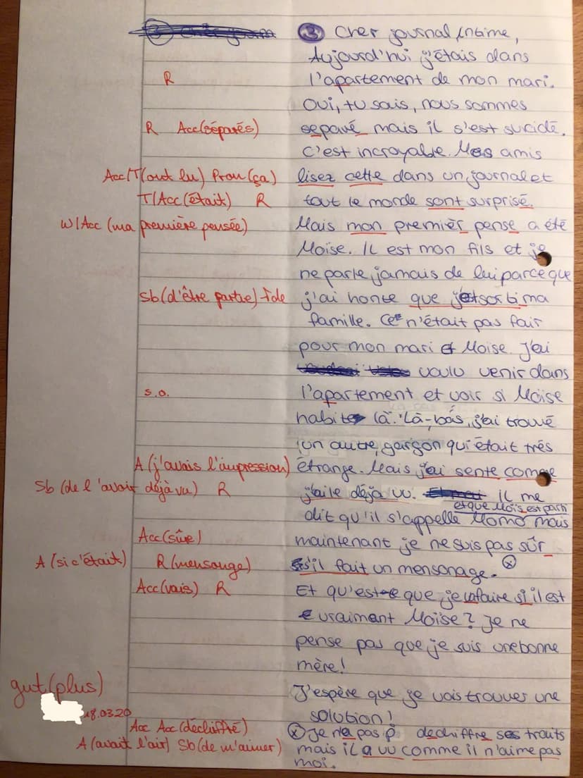 Jahrgangsstufe EF F G'
Contrôle No. 3
Sujet: «Monsieur Ibrahim et les fleurs du Coran» Éric-Emmanuel Schmitt (2001), p. 50-52.
10
Après que 