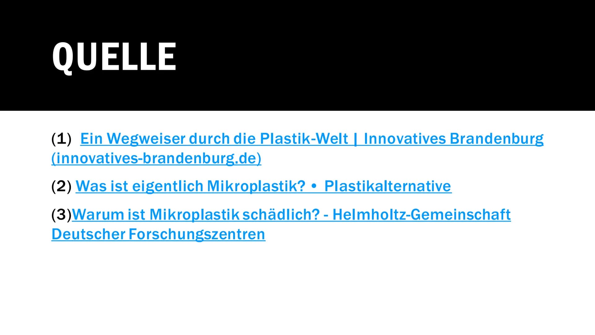 MIKROPLASTIK WAS GIBT ES FÜR
PLASTIKARTEN?
Thermoplaste
Spielsteine für Kinder,
sind bei Raumtemperatur nicht verformbar.
Sie werden dennoch