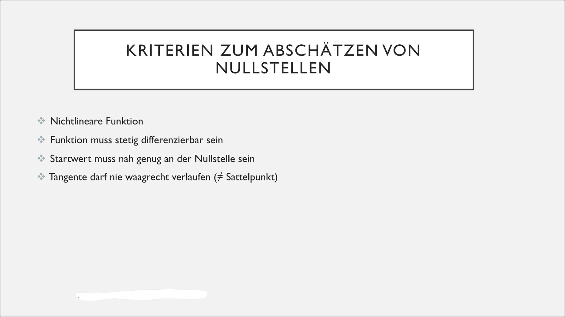 3
f(x) = x³ = 4x + 10 Iterationsformel: Xn+1 = Xn-
Newton-Verfahren
Das Newton-Verfahren ist ein Algorithmus zum Abschätzen von Nullstellen.