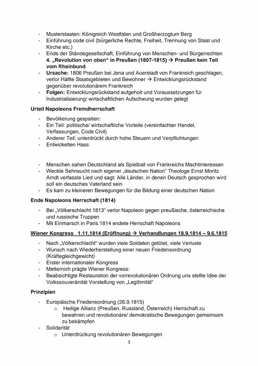 Geschichte Lernzettel
Nationalstaat, deutsche Identität im 19.- 20. Jahrhundert → „die deutsche
Frage"
-
Anfänge der nationalen Bewegungen n
