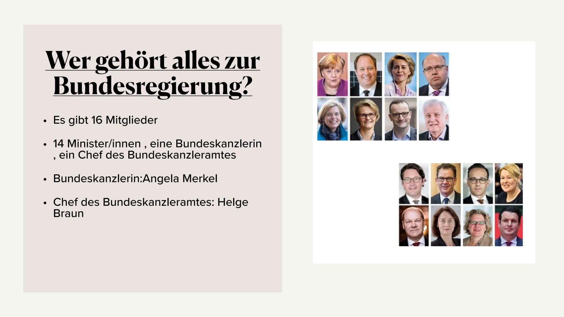 
<h2 id="seitwanngibtesdiebundesregierung">Seit wann gibt es die Bundesregierung?</h2>
<p>Die Bundesregierung wurde am 15. September 1949 ge