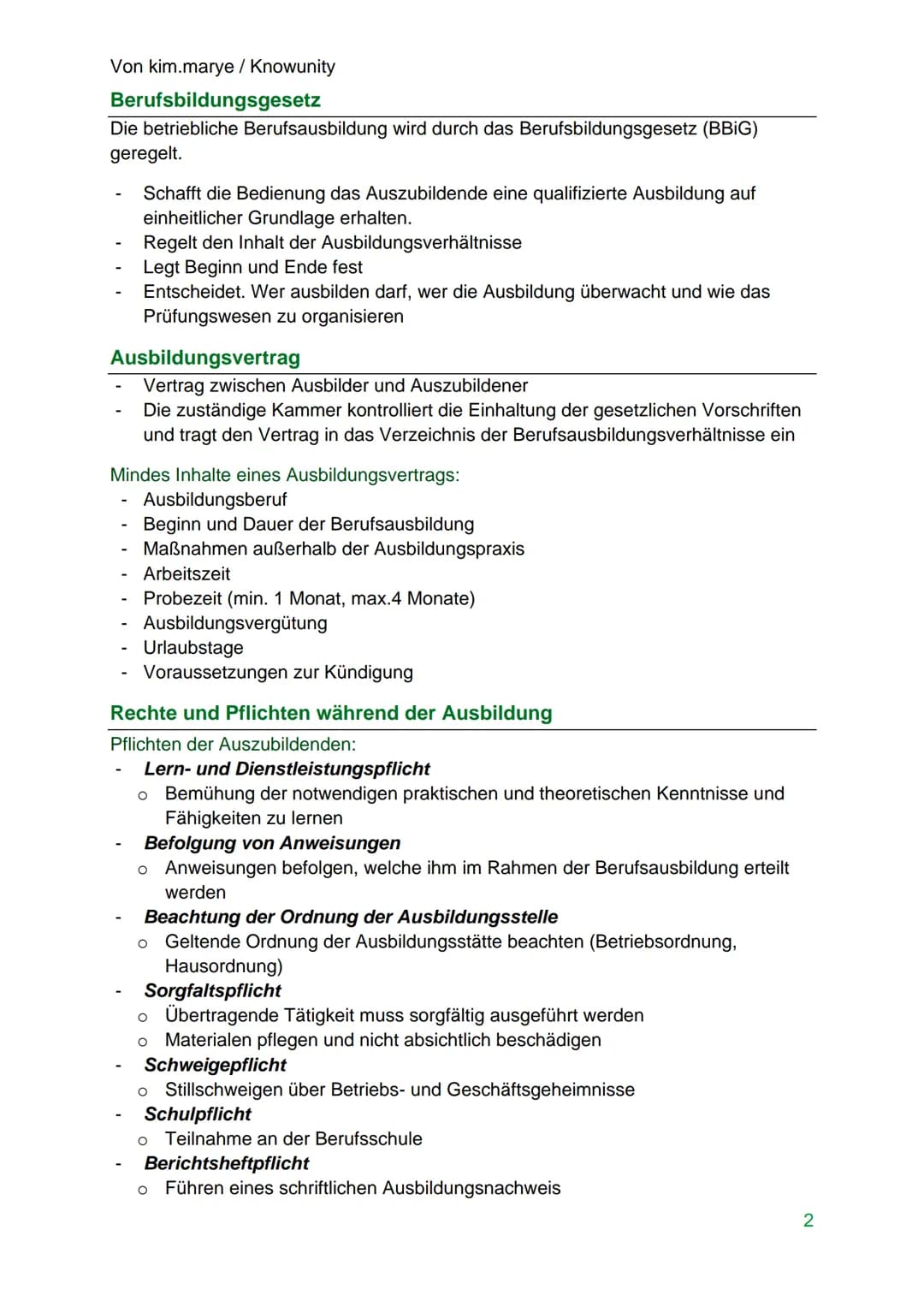 Von kim.marye / Knowunity
Duale Berufsausbildung
ο ο ο ο ο ο ο
Umfassende Ausbildung im Betrieb und nebenbei Berufsschule
O Unmittelbare Ver