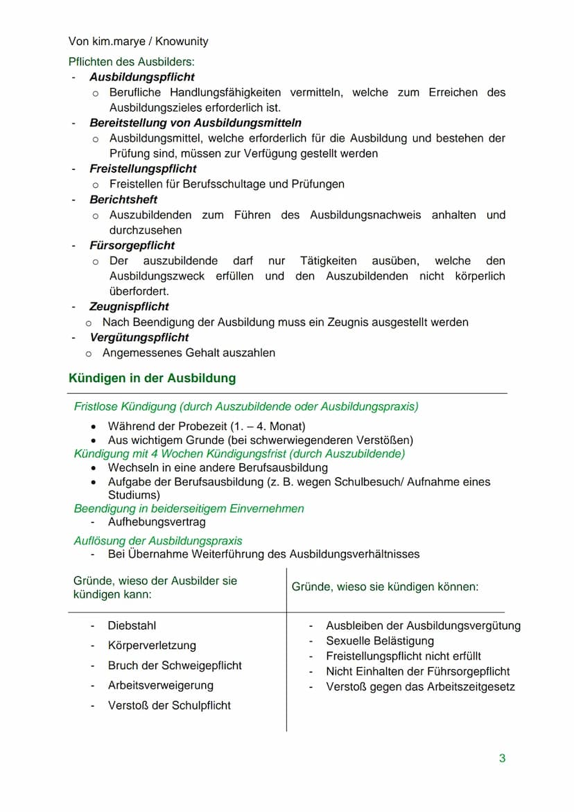 Von kim.marye / Knowunity
Duale Berufsausbildung
ο ο ο ο ο ο ο
Umfassende Ausbildung im Betrieb und nebenbei Berufsschule
O Unmittelbare Ver