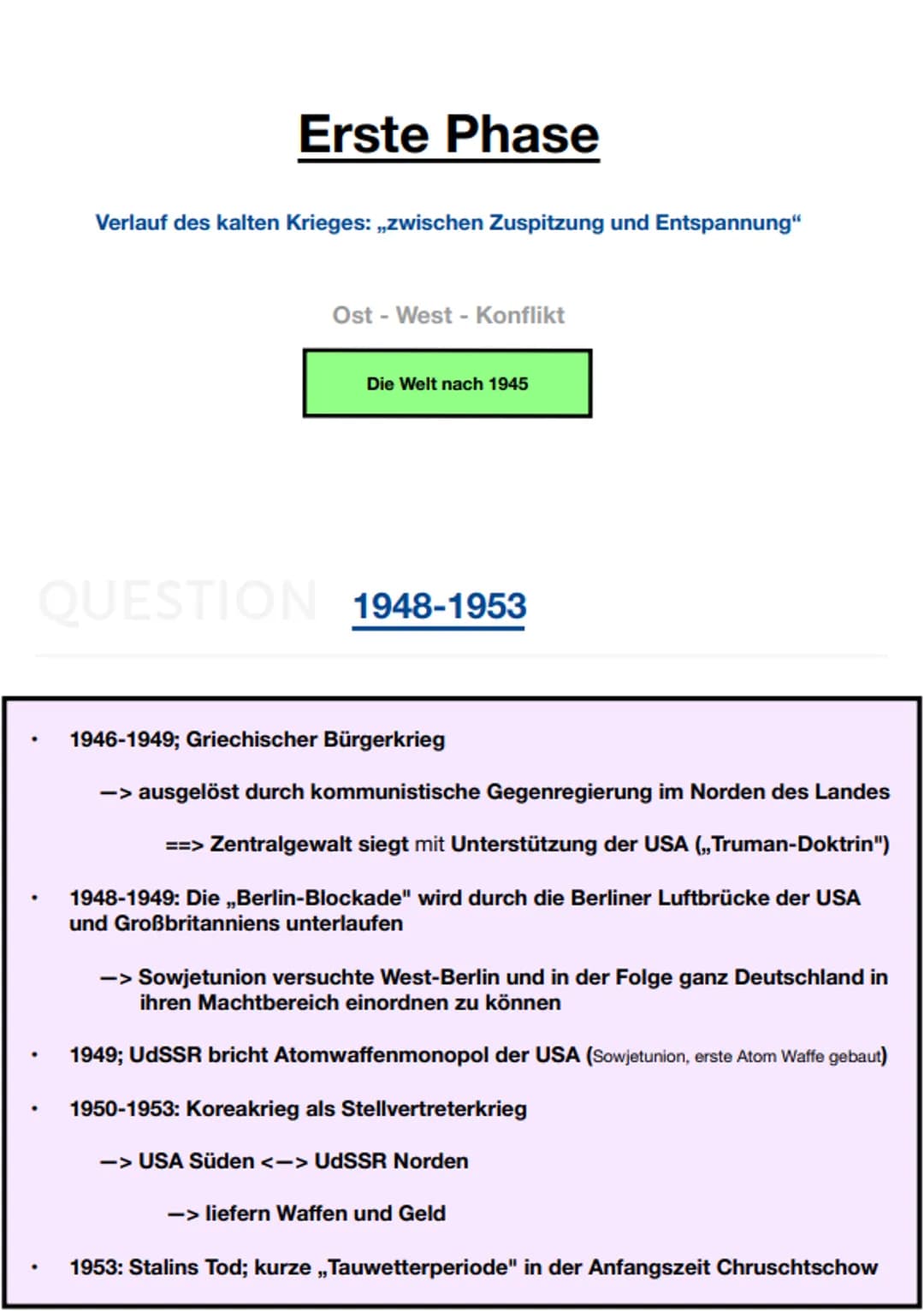  QUESTION
1939-45
Wissen zum 2. Weltkrieg
.
8.Mai 1945 Kapitulation Deutschland ggü. dem Westen (Alliierten)
9. Mai 1945 Kapitulation Deutsc