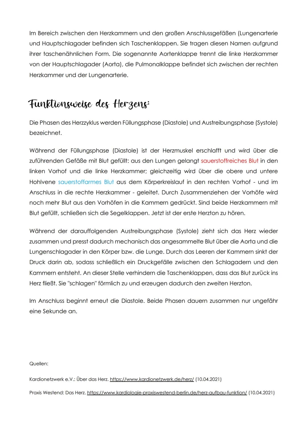 Fakten
●
●
Ist Faustgroß
Ist 300g schwer
Schlägt 70 mal pro min
Aufbau des Herzens:
Obere Hohlvene.
Lungenvenen
Sauerstoffarmes Blut
Rechter