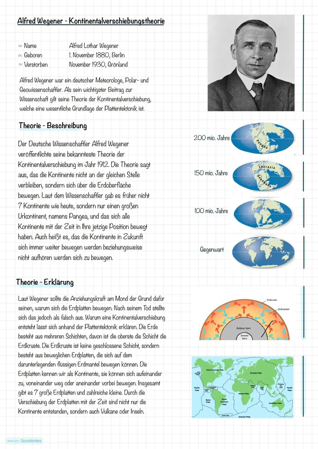 Kontinentalverschiebungstheorie - Alfred Wegener