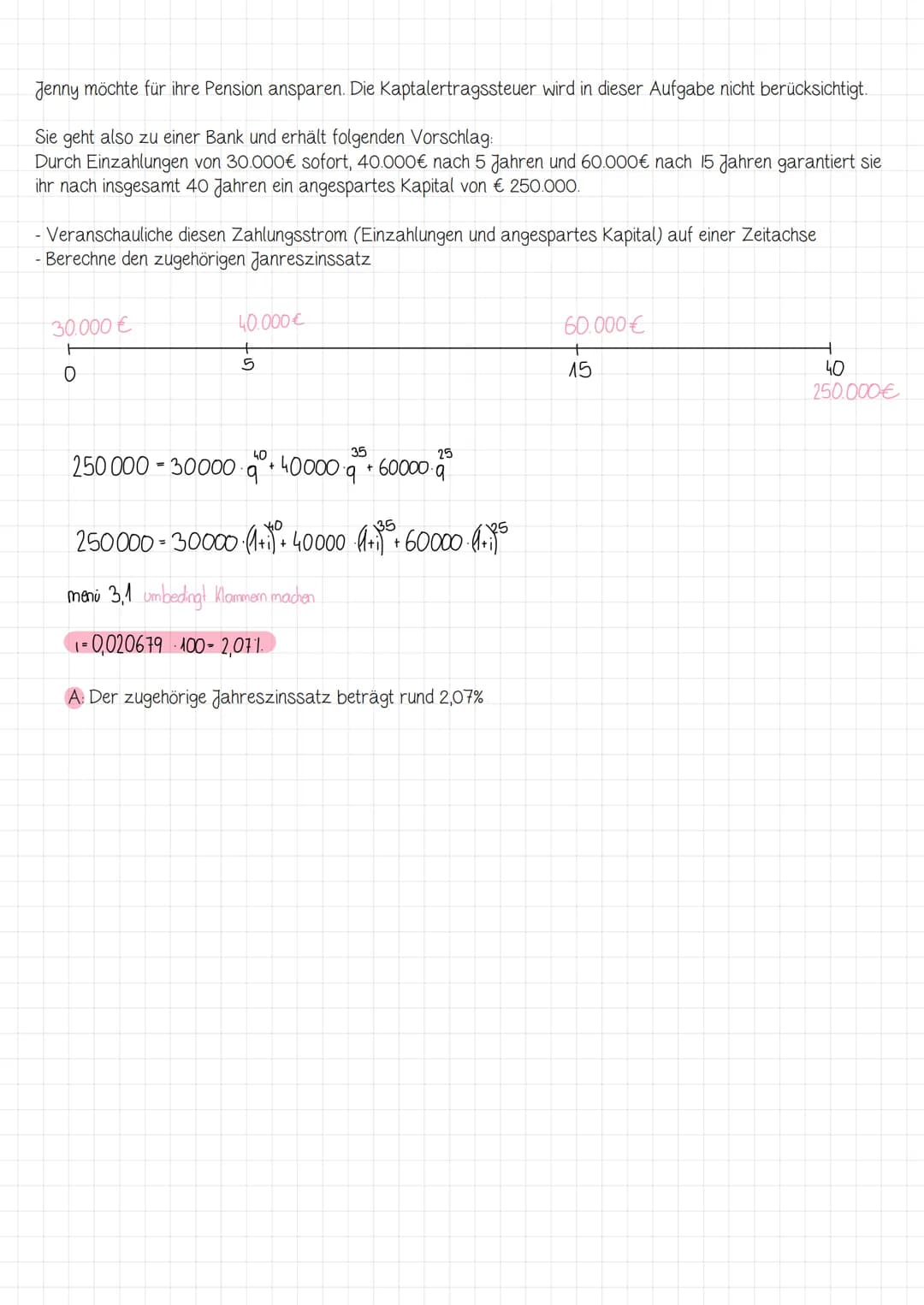 Endwert
Der Endwert einer Rente ist der Wert, auf den die Zahlungen (z.B. Spareinlagen) am Ende des
Rentenzeitraums inklusive Zinseszinsen a