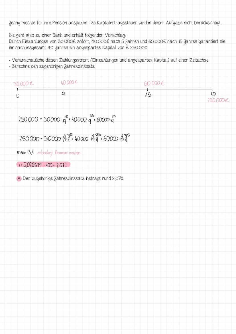 Endwert
Der Endwert einer Rente ist der Wert, auf den die Zahlungen (z.B. Spareinlagen) am Ende des
Rentenzeitraums inklusive Zinseszinsen a