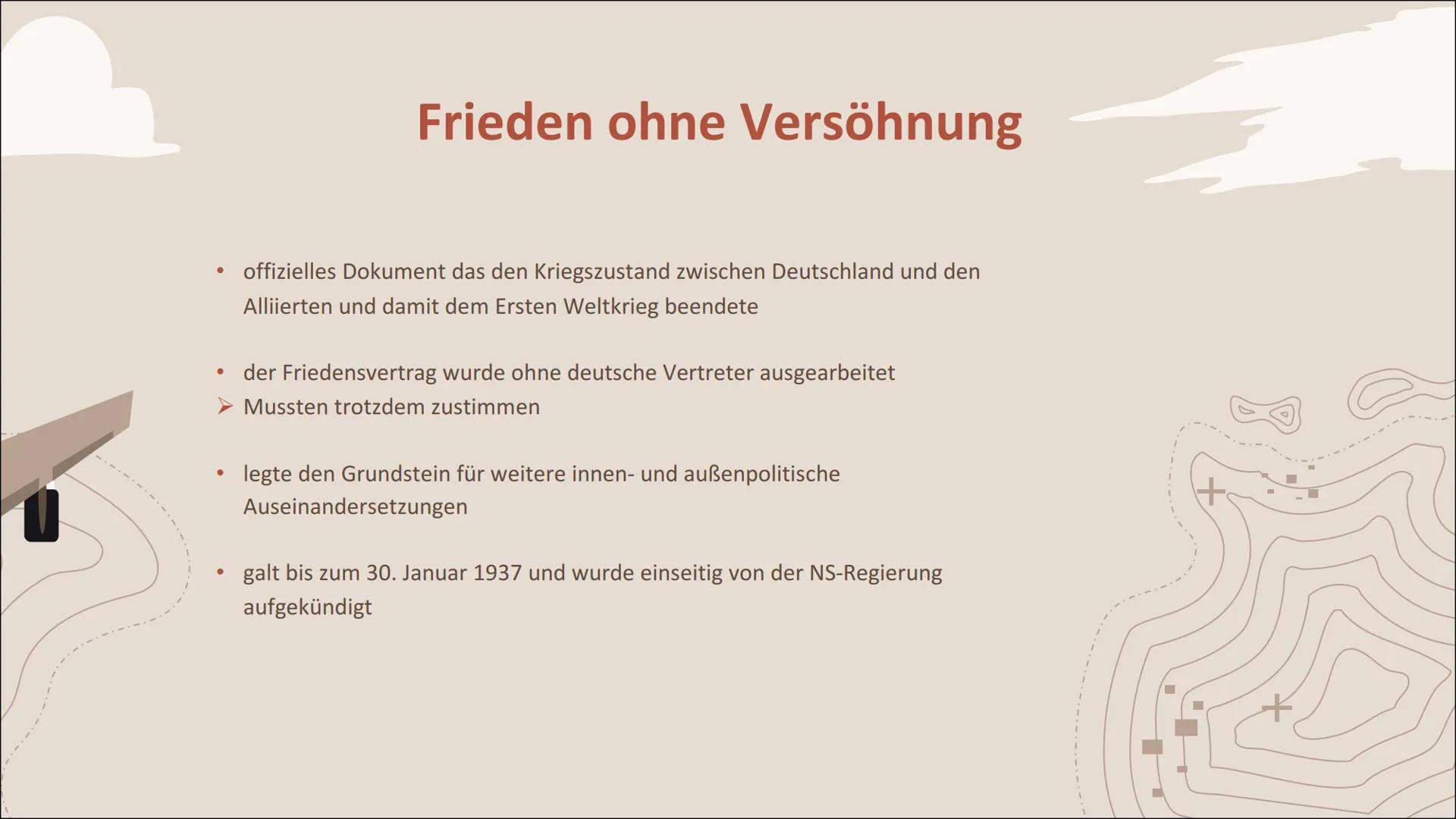 DER VERSAILLER
VERTRAG
Von Emily und Adam Gliederung
-01-
Beendigung des
Ersten Weltkriegs
-03-
Festlegung neuer
Grenzen
-02-
Inhalt und Wir