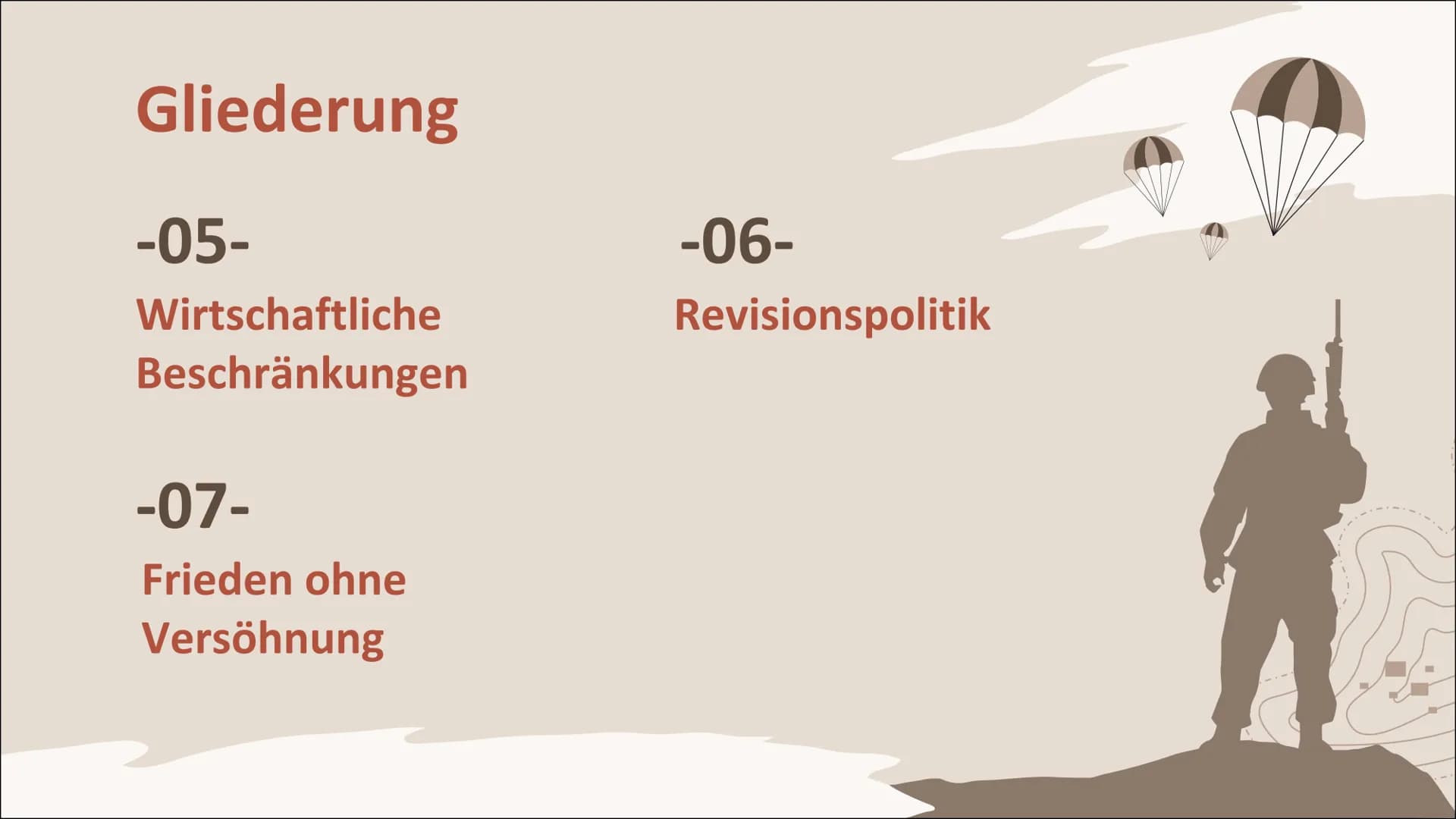 DER VERSAILLER
VERTRAG
Von Emily und Adam Gliederung
-01-
Beendigung des
Ersten Weltkriegs
-03-
Festlegung neuer
Grenzen
-02-
Inhalt und Wir