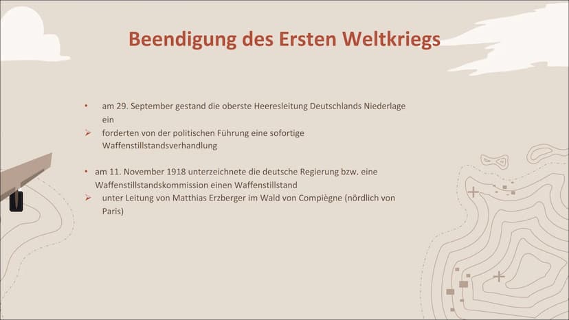 DER VERSAILLER
VERTRAG
Von Emily und Adam Gliederung
-01-
Beendigung des
Ersten Weltkriegs
-03-
Festlegung neuer
Grenzen
-02-
Inhalt und Wir