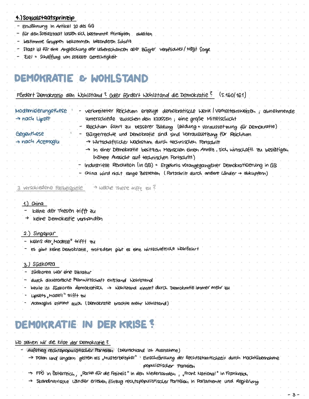 DEMOKATIE-WAS
wortl. Übersetzung: „Herrschaft des Volkes."
Herrschaftsform auf Grundlage der Partizipation / Teilhabe aller an der politisch
