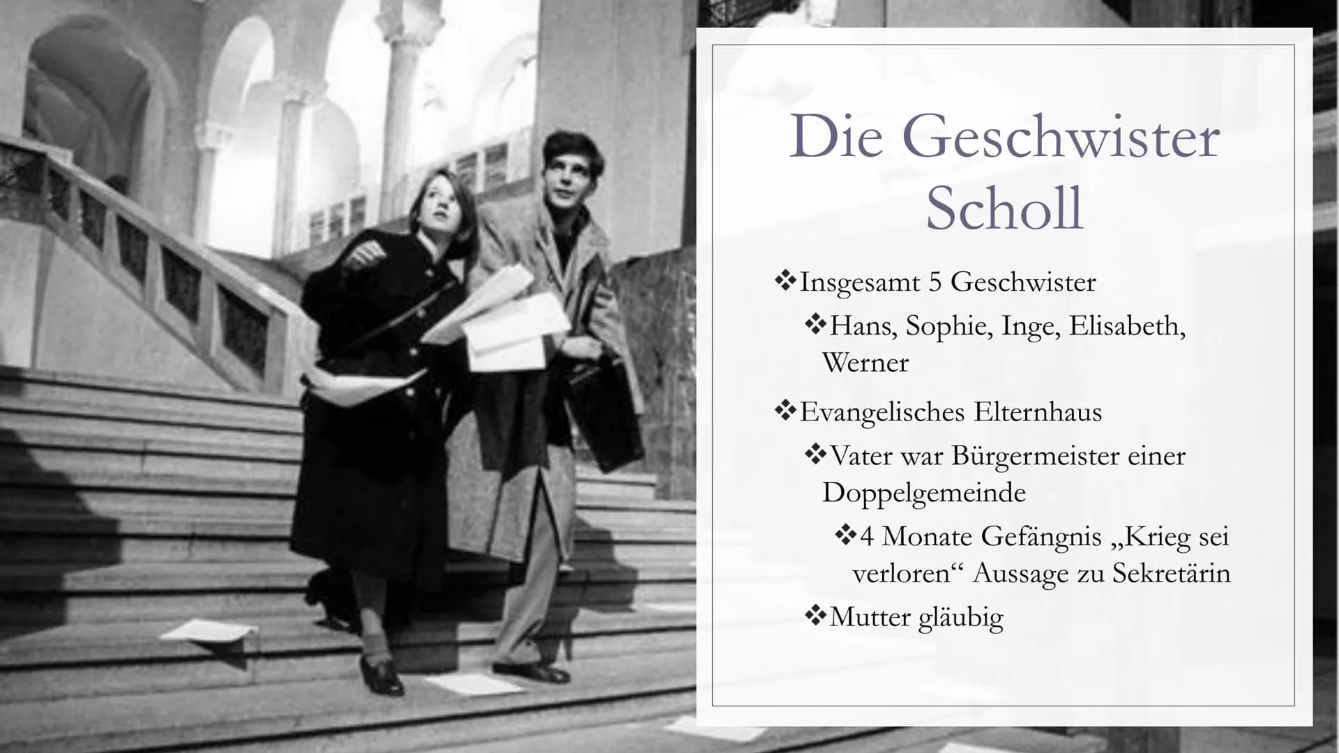 WIDERSTANDSGRUPPE
DIE WEIBE ROSE"
,,
Gegen den Nationalsozialismus! ●
●
●
Inhalt:
Hintergrund
Beginn des Widerstandes
Mitglieder
●
●
Kurt Hu