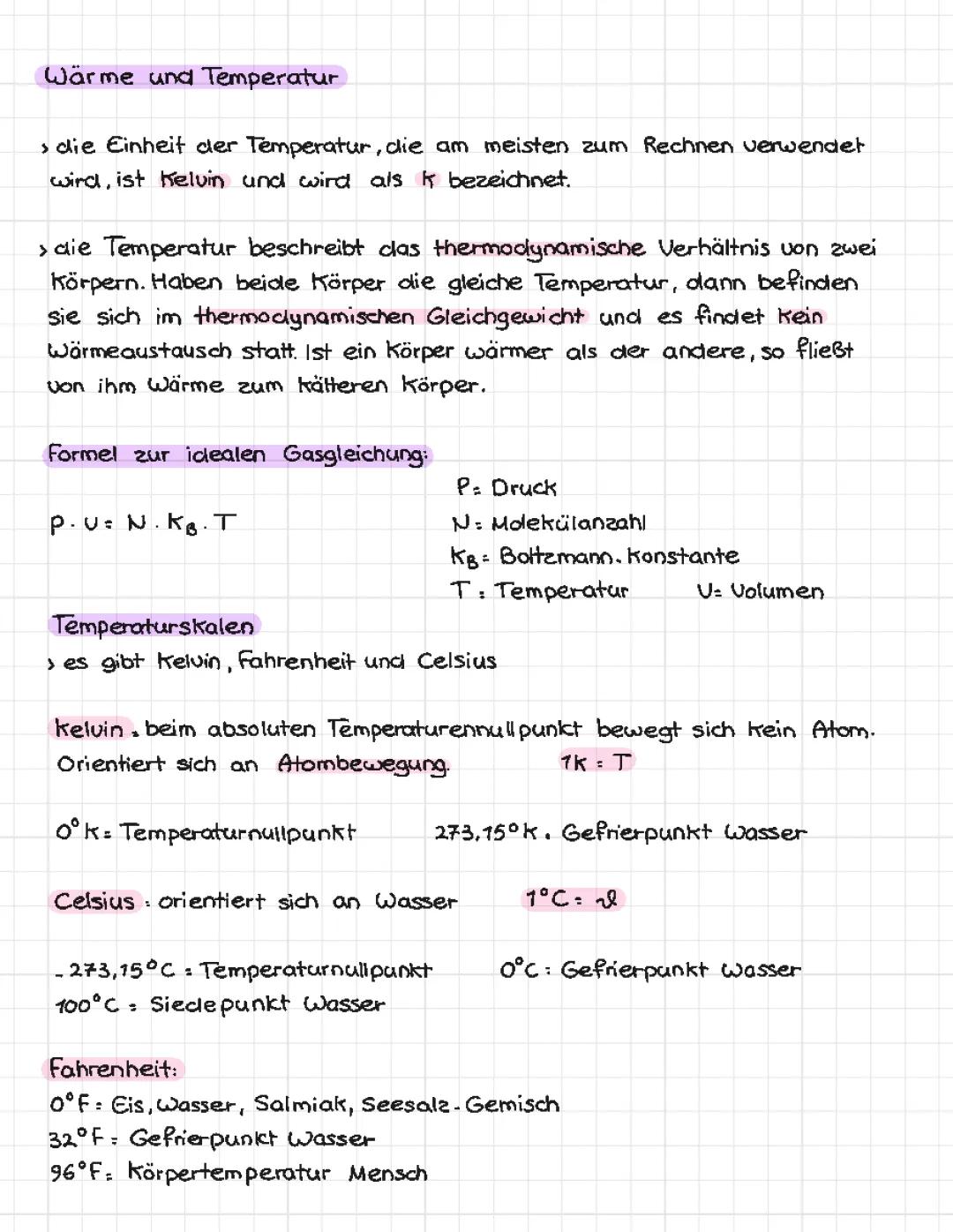 Wärme und Temperatur 