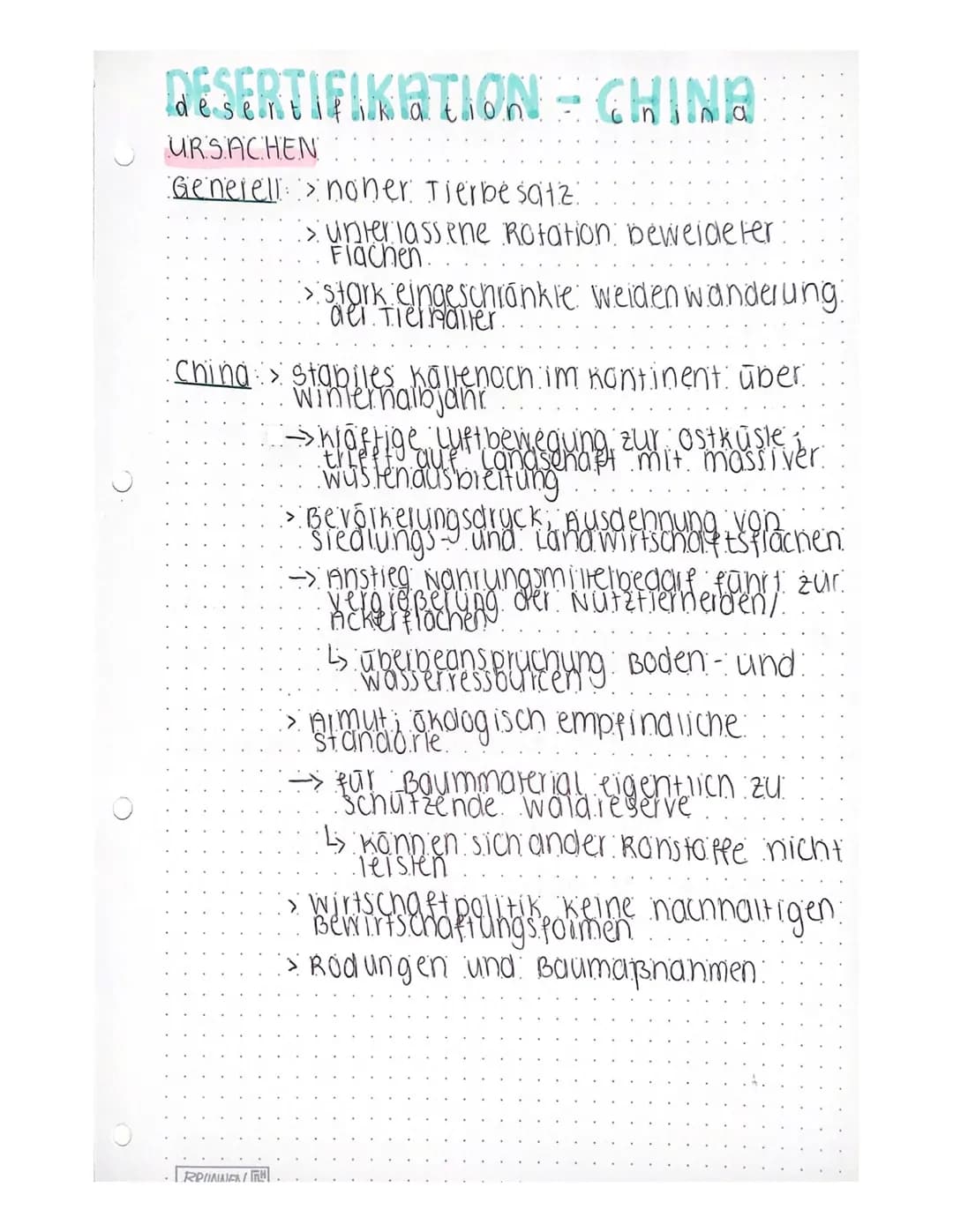 C
O
DESERTIFIKATION - CHINA
desertifikatio
URSACHEN
Generell > noner Tierbesatz:
China
RPUNAEN
> unterlassene Rotation beweideter:
Flachen..