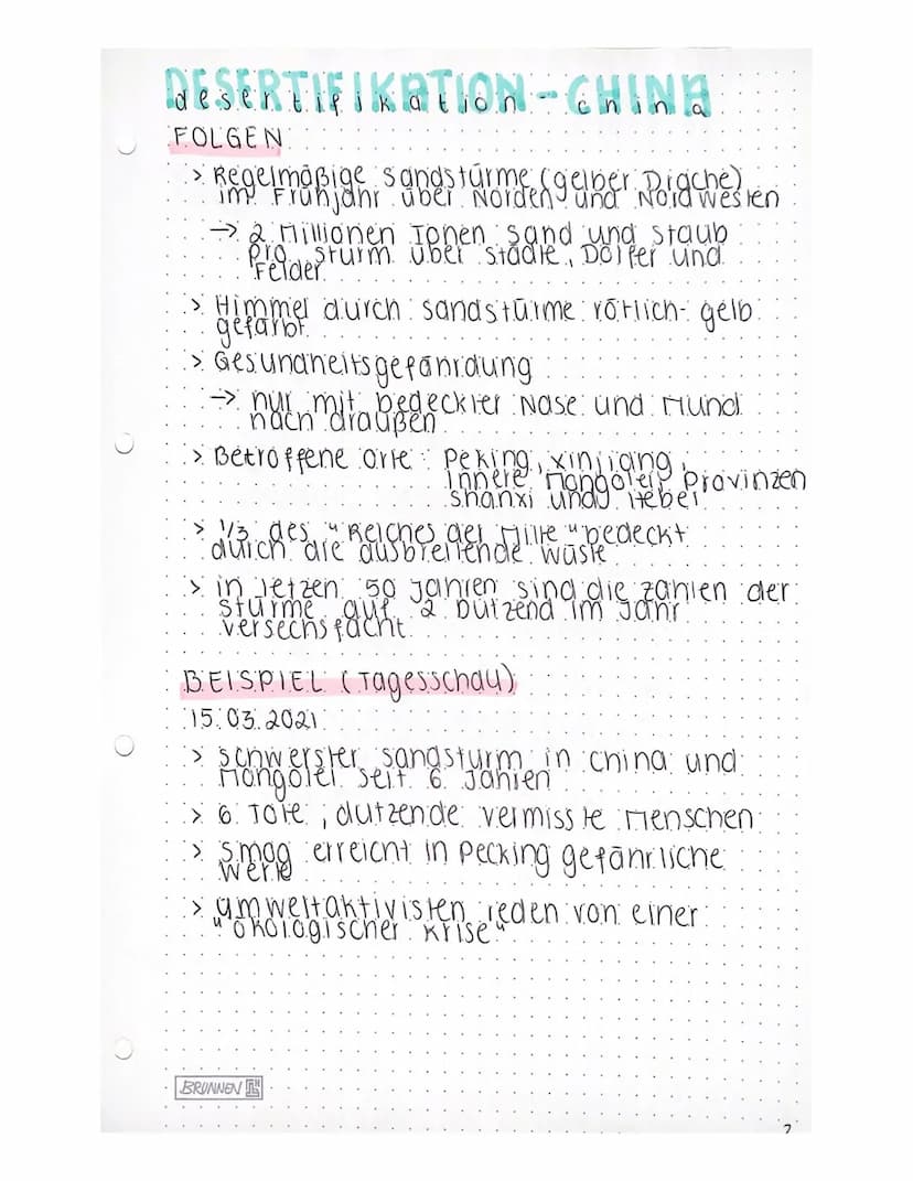 C
O
DESERTIFIKATION - CHINA
desertifikatio
URSACHEN
Generell > noner Tierbesatz:
China
RPUNAEN
> unterlassene Rotation beweideter:
Flachen..