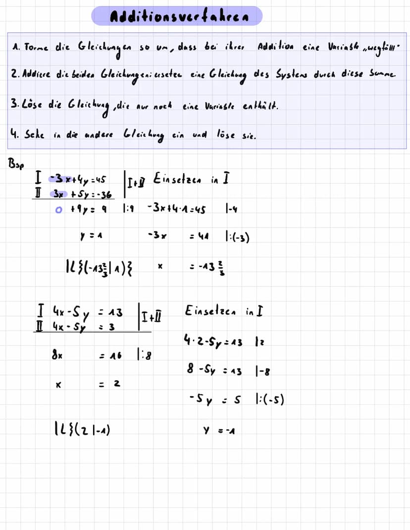Lineare Gleichungen
mit zwei Variablen
Gleichungen des Typen ax+by=e heißen lineare Gleichungen mit ewer Variablen
Für lineare Gleichungen d