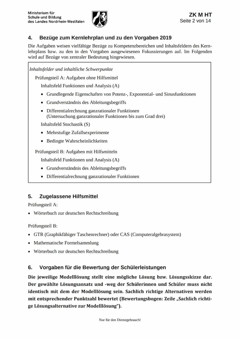 Ministerium für
Schule und Bildung
des Landes Nordrhein-Westfalen
Name:
de
Zentrale Klausur am Ende der Einführungsphase
2019
Mathematik
Prü