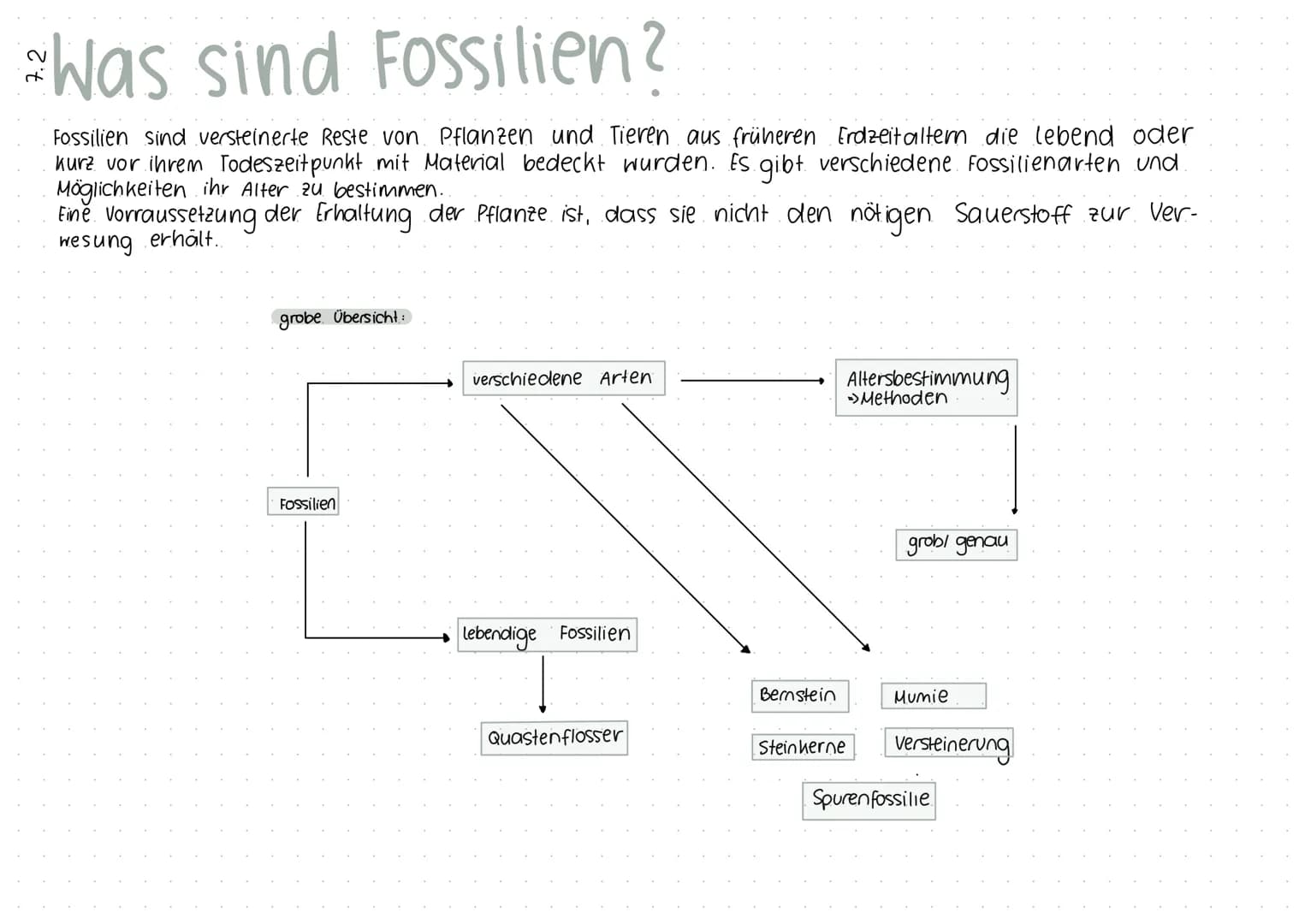 Was sind Fossilien?
Fossilien sind versteinerte Reste von Pflanzen und Tieren aus früheren Erdzeitaltern die lebend oder
kurz vor ihrem Tode