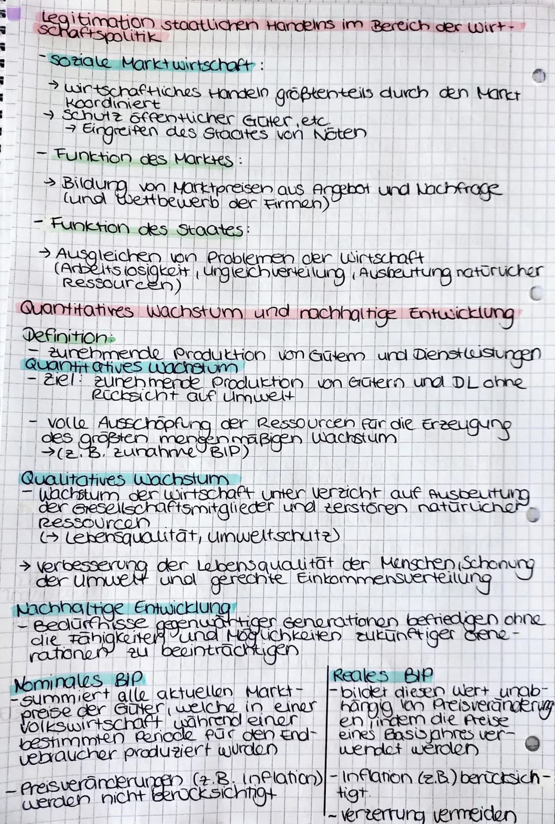 INHALTSFELD WIRTSCHAFTSPOLITIK
Bielgrößen der gesamtwirtschaftlichen Entwicklung
Magisches Viereck
• Hoher Beschäftigungsgrad
↳ Indikator: A