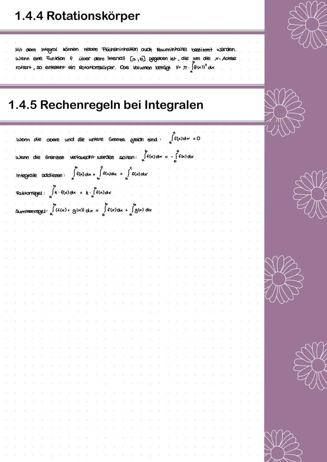 Mathe
Lernzettel
Abitur 2022 Inhaltsverzeichnis
1.Analysis
1.1 Ableitung
1.1.1 Grundlagen und Definition
1.1.2 Ableitungsregeln
1.1.3 Spezie