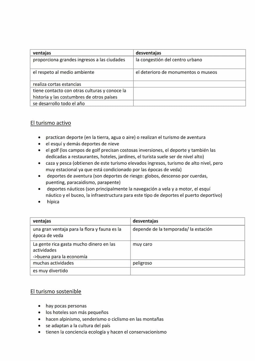 Tipos de turismo
El turismo de sol y playa/ El turismo de masas
●
●
Las diversas caras del turismo en España
●
atrae mayor número de visitan