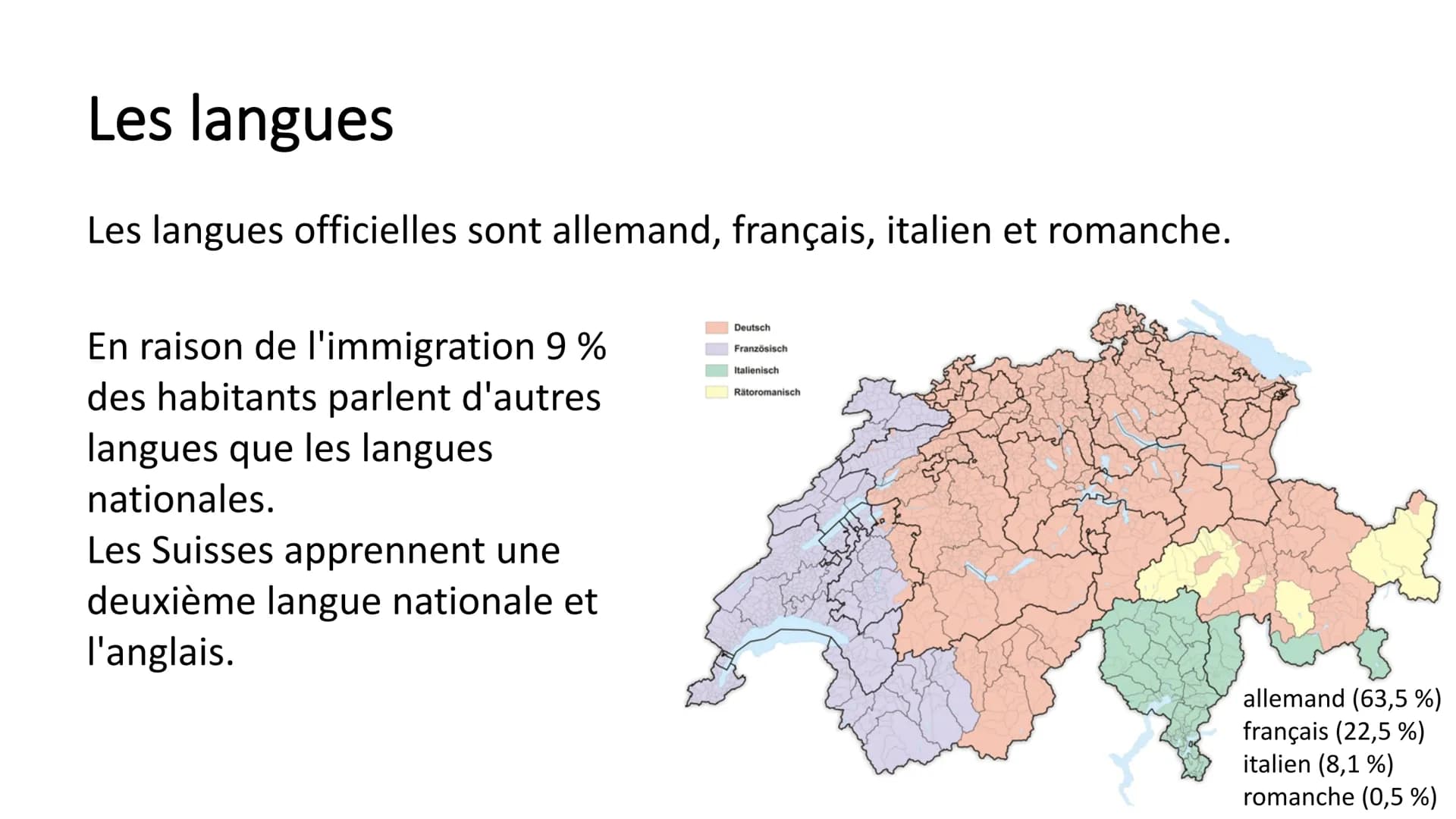 La Suisse Le drapeau
Le drapeau de la Suisse est
particulier, parce qu'il est
quadratique. Ce drapeau et
celui du Vatican sont les seuls
dra