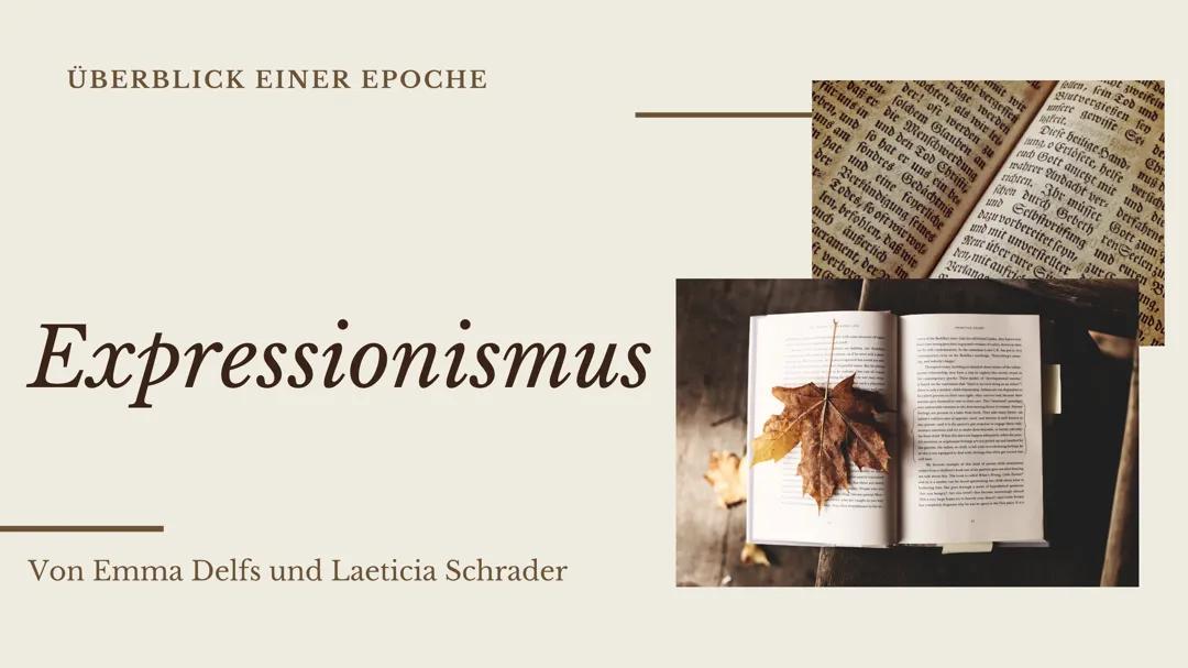 Expressionismus Literaturgeschichte Epochen