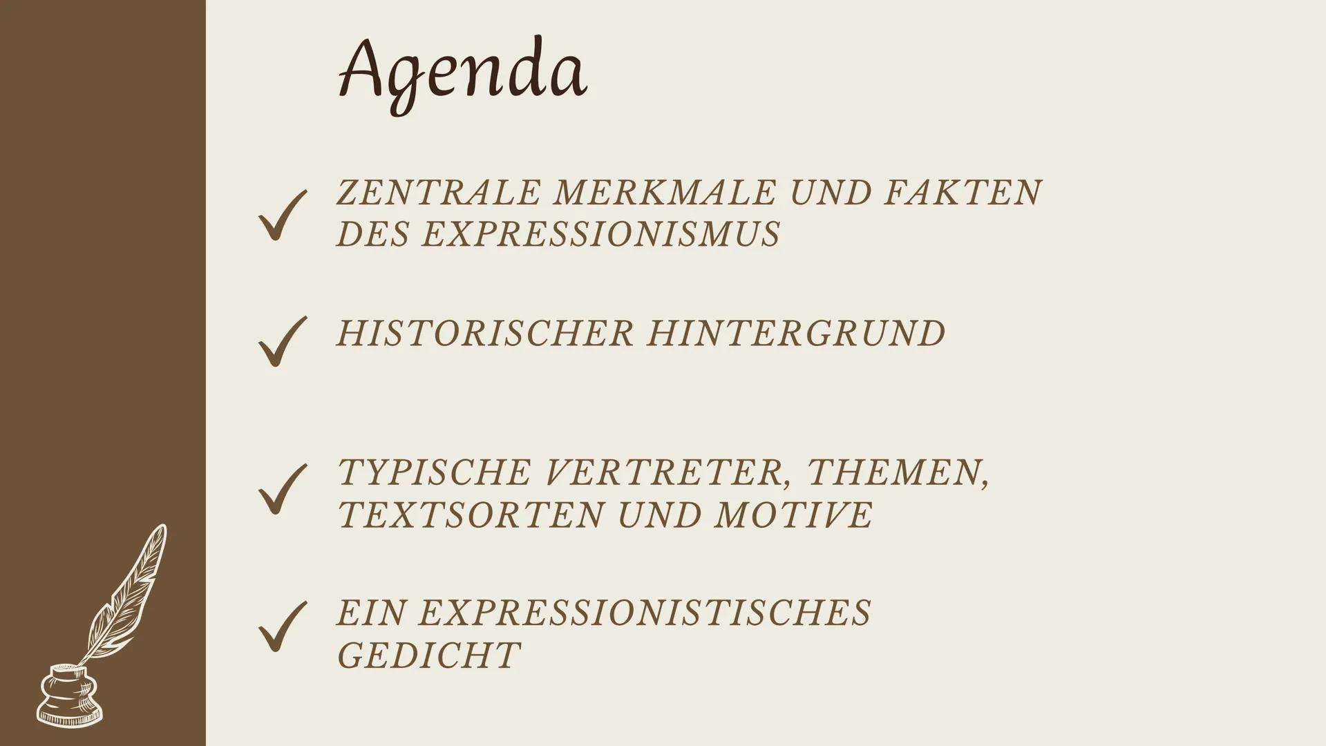 # ÜBERBLICK EINER EPOCHE

Expressionismus

Von Emma Delfs und Laeticia Schrader

on
uf da
follen, fein Tod und
t zweifeln
Blutvergießen sey 