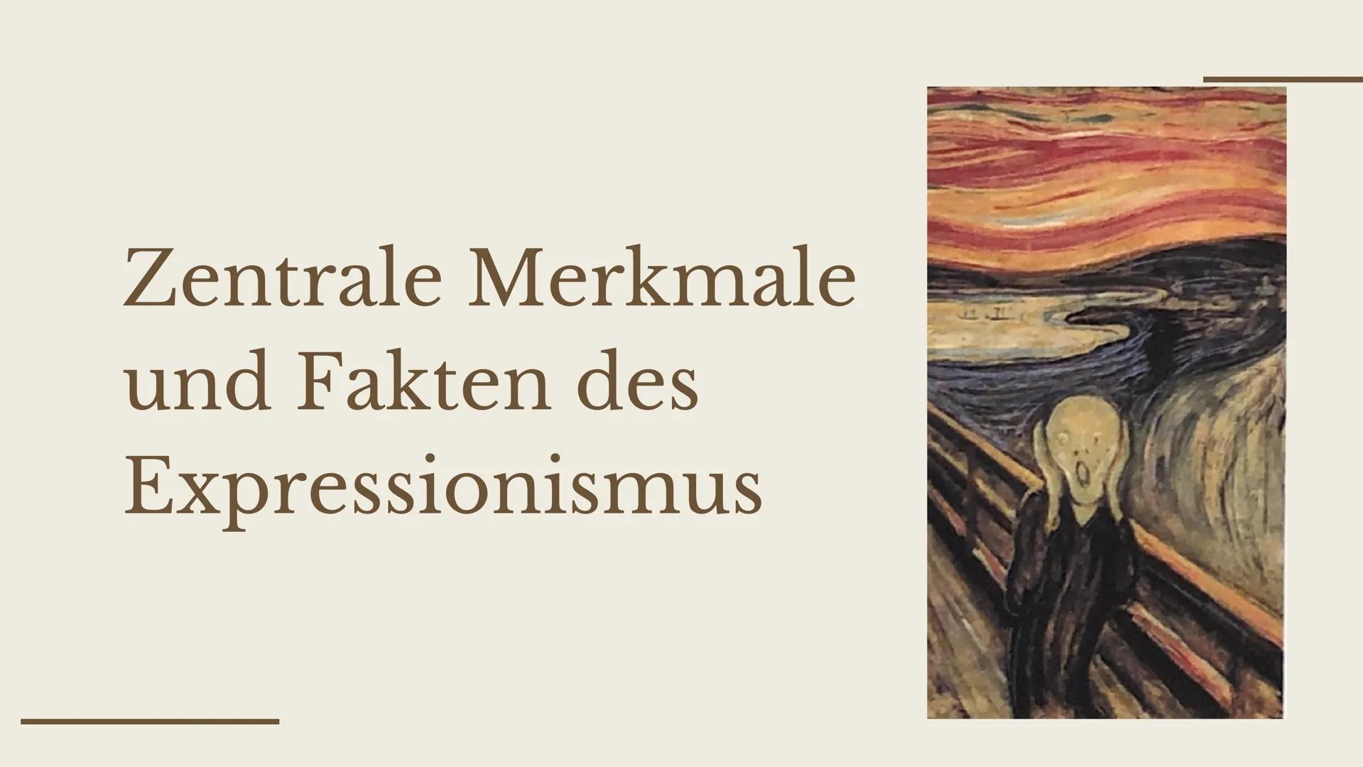 # ÜBERBLICK EINER EPOCHE

Expressionismus

Von Emma Delfs und Laeticia Schrader

on
uf da
follen, fein Tod und
t zweifeln
Blutvergießen sey 