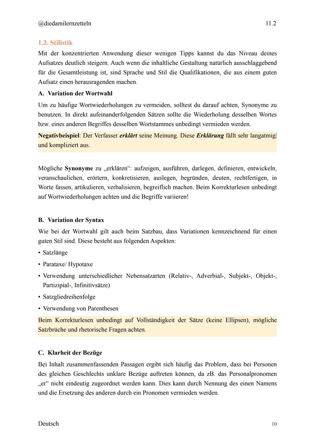 @diedamilernzetteln
Deutsch Klausur 11.2
1. Epochen
1.1. Aufklärung
Die Epoche der Aufklärung¹ betrifft ungefähr den Zeitraum von 1720 bis 1
