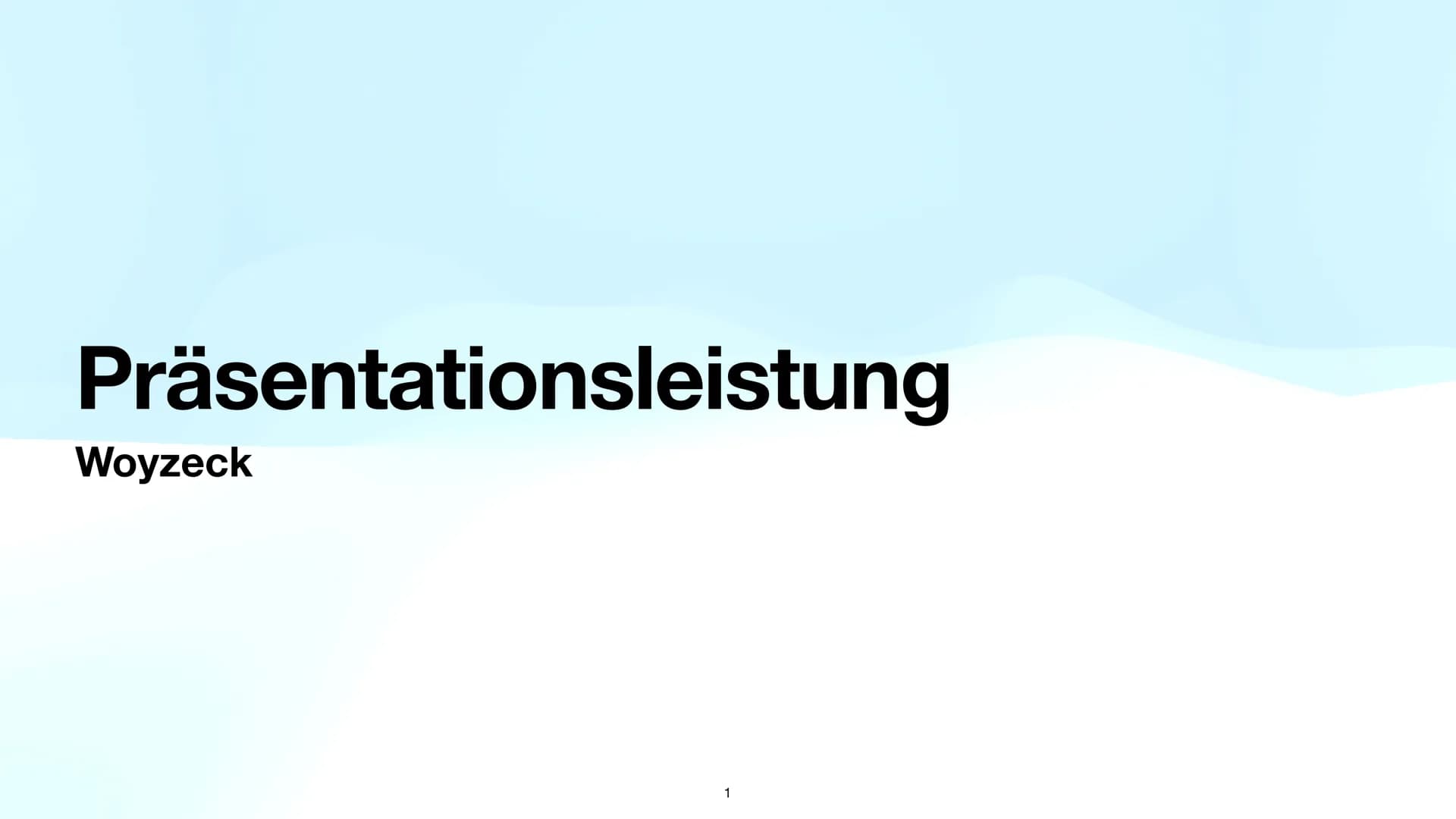 Präsentationsleistung
Woyzeck
1 Gliederung
1. Einleitung
1.1 Vorstellung der Aufgaben
1.2 Handlung des Dramas ,,Woyzeck"
1.3 Definition des 