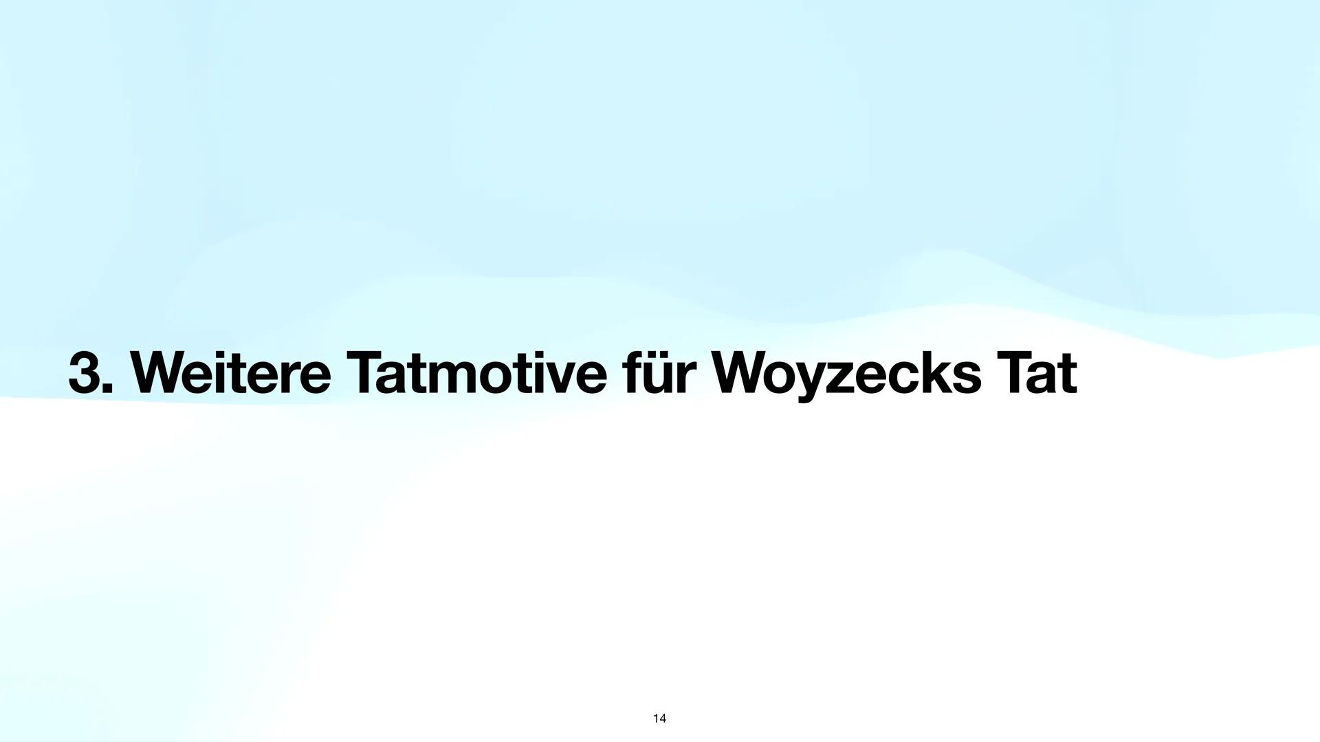 Präsentationsleistung
Woyzeck
1 Gliederung
1. Einleitung
1.1 Vorstellung der Aufgaben
1.2 Handlung des Dramas ,,Woyzeck"
1.3 Definition des 