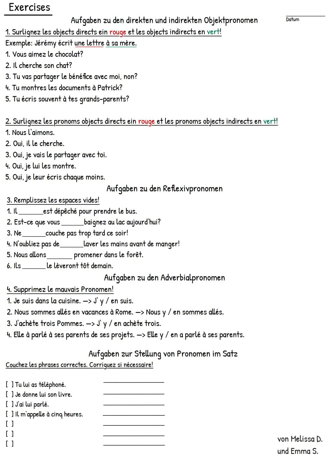 DIE UNVERBUNDENEN PERSONALPRONOMEN
Warum unverbunden?
-> diese, sind anders als die verbundenenen Personalpronomen
(je,tu,il,elle,etc....), 