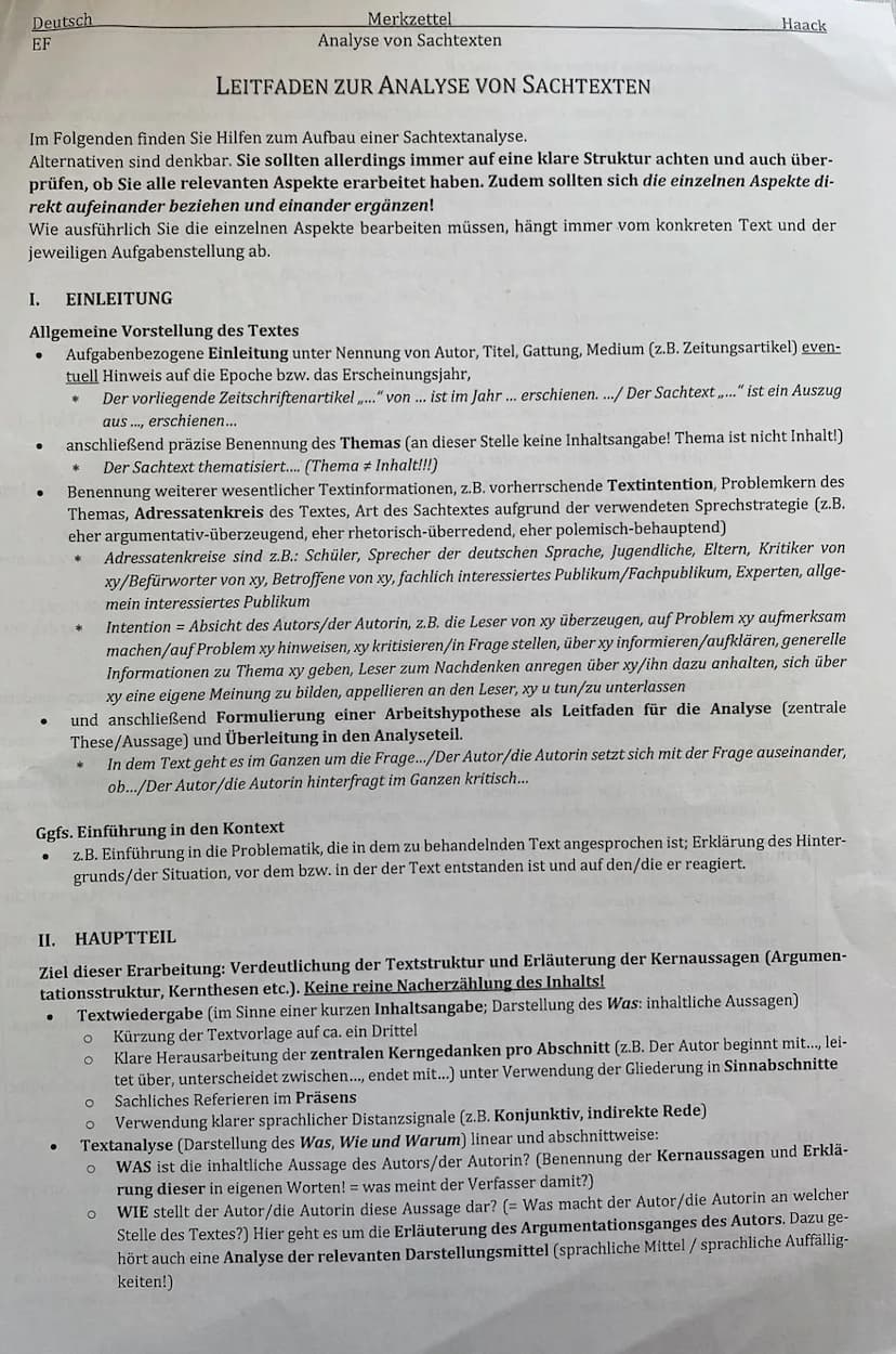 1. Einleitung
-TATT2.
- Adressaten
2. Inhaltsangabe
Sinnesabschnitte
-knapp
- in eigenen Worten.
- Präsens
- indirekte Rede
4. Schluss
- Ges