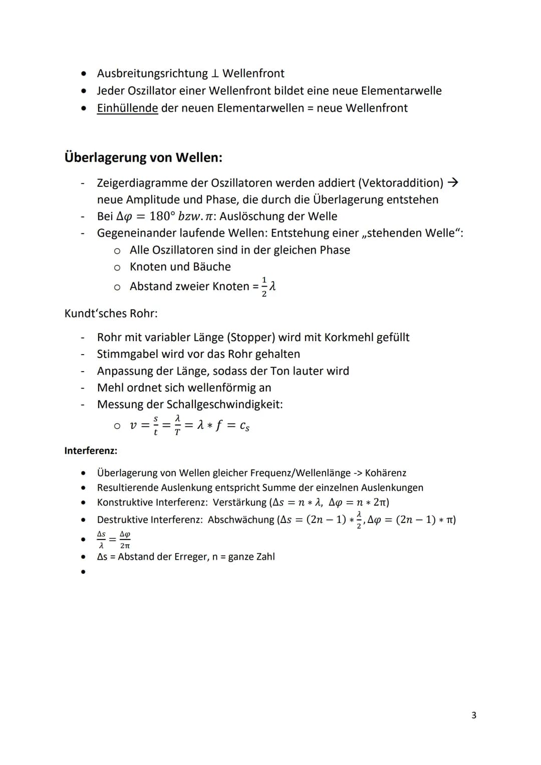 Schwingungen:
Definition:
● Bewegung zwischen 2 Umkehrpunkten durch einen Ruhepunkt
● Periodische Bewegung
• Zeitliche und räumliche Symmetr